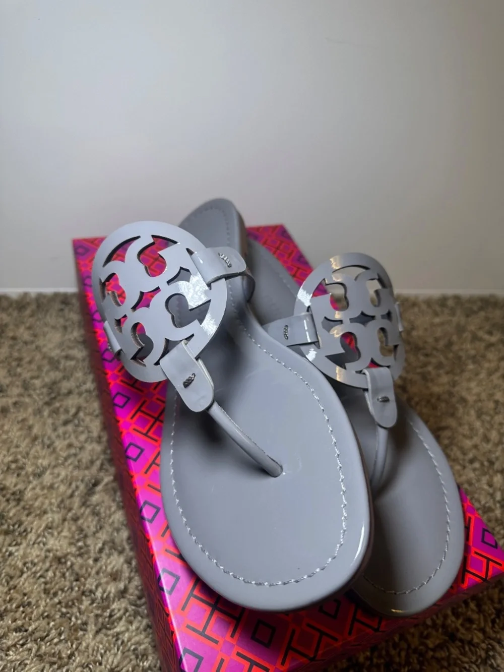 Tory Burch Patent Leather Miller Sandals